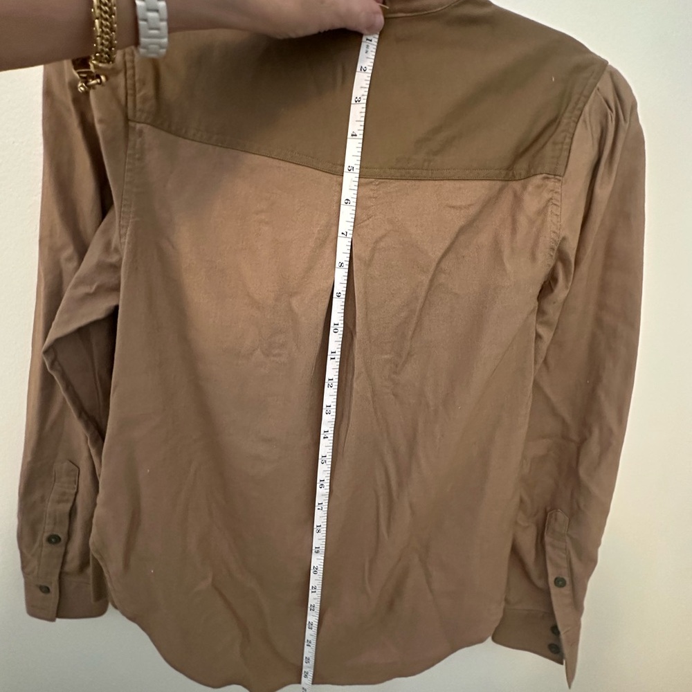 FRAME Panelled Cotton-Twill Safari Shirt XS - Picture 11 of 12